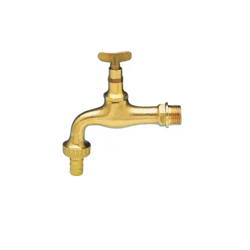 Rubinetto Portagomma c/Chiavetta Estraibile Ottone Lucido