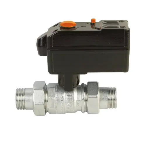 Valvola Motorizzata a 2 Vie Bocchettonata con Attuatore Elettrico Compatto 230V - 2 Punti di Potenza 60 sec. Bidirezionale IP54