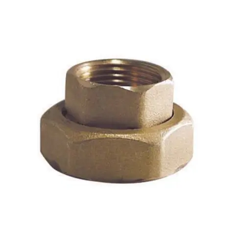 Codolo Femmina in Ottone Sede Piana con Calotta per Circolatore FF Ø1"x1"1/2