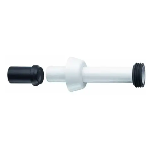 Cannotto Telescopico per WC Completo di Rosone Morsetto e Bicchiere Riduzione Ø40/45 Valsir/Geberit