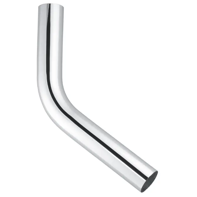 Cannotto Curvo a 45° Ø30 L.250mm in Ottone Cromato