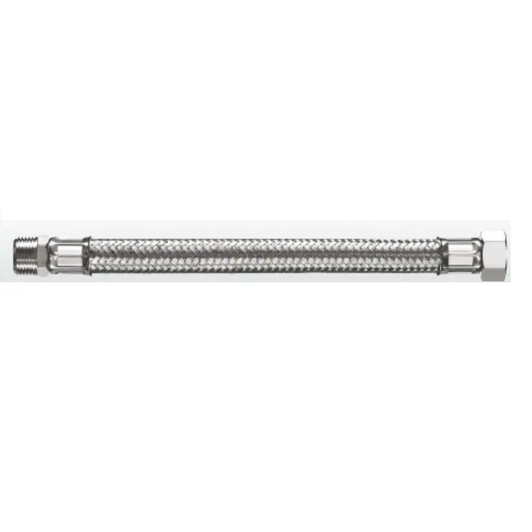 Flessibile MF DN13 per Collegamento Lavatrice/Lavastoviglie Treccia Inox AISI 304 (150cm)