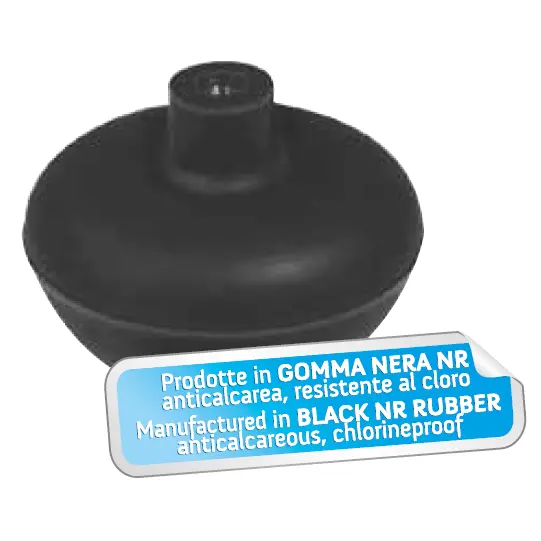 Guarnizione a Sfera con Nottolino Filetto M4 Tipo Tremolada Ø64,5mm H.53mm