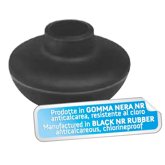 Guarnizione a Sfera con Foro Ø22.5mm Tipo Tremolada Ø68mm H.45mm