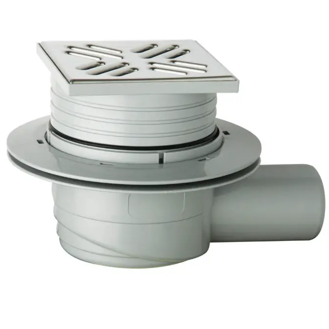 Pozzetto Sifonato a Pavimento Griglia 105x105 senza Telo di Isolamento