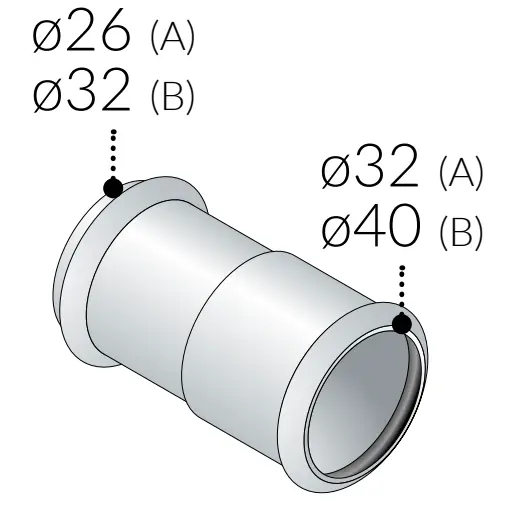 Manicotto Ridotto per Cannotto in Ottone Cromato