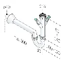 Sifone 1 Via 2 Attacchi Lavatrice in PP Bianco