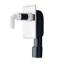 Sifone per Lavatrice da Incasso Ispezionabile in PEHD con Placca Inox e Curvetta
