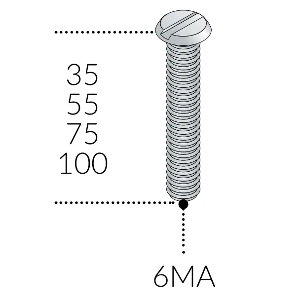 Vite per Piletta in Acciaio Inox (75mm)