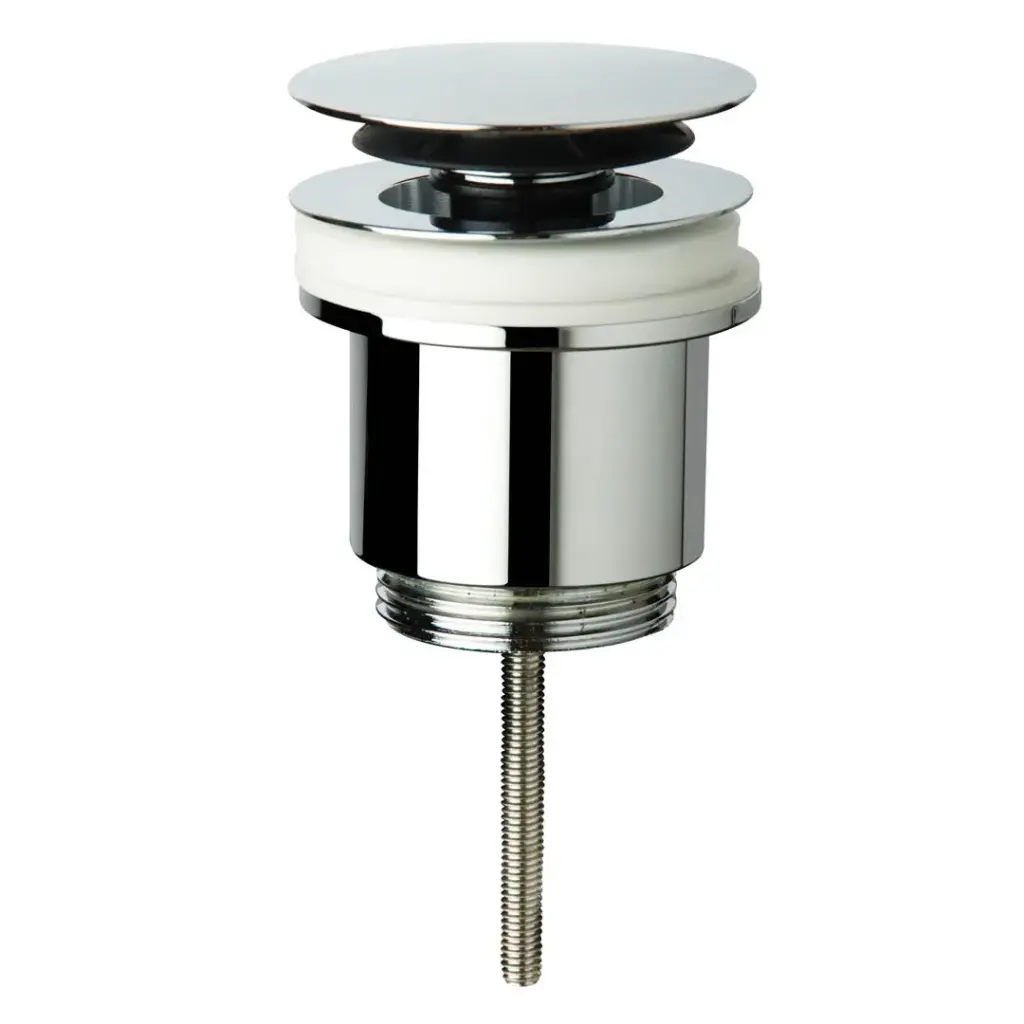 Piletta Clicker in Ottone Cromato Senza Troppo Pieno Controdado H.50