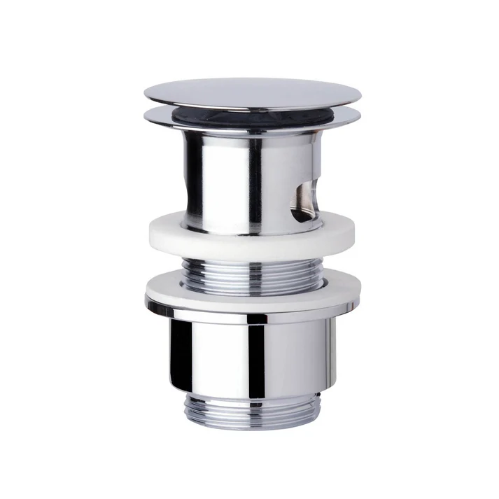 Piletta Clicker in Ottone Cromato Con Troppo Pieno