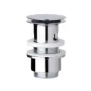 Piletta Clicker in Ottone Cromato Con Troppo Pieno