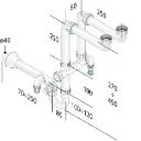 Sifone Salva Spazio per Lavello in PP a 2 Vie 2 Attacchi Lavatrice