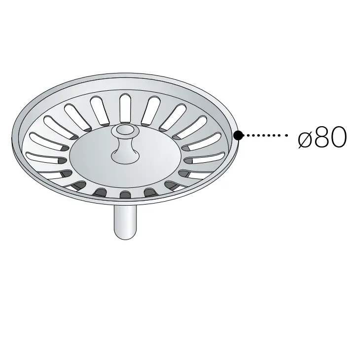 Tappo Cestello Ø80 per Piletta Pic Nic 