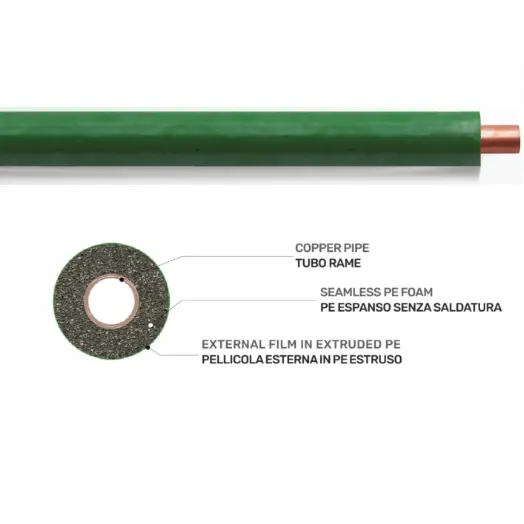 Tubo Rame per Riscaldamento Coibente 6mm (12 sp.1mm)