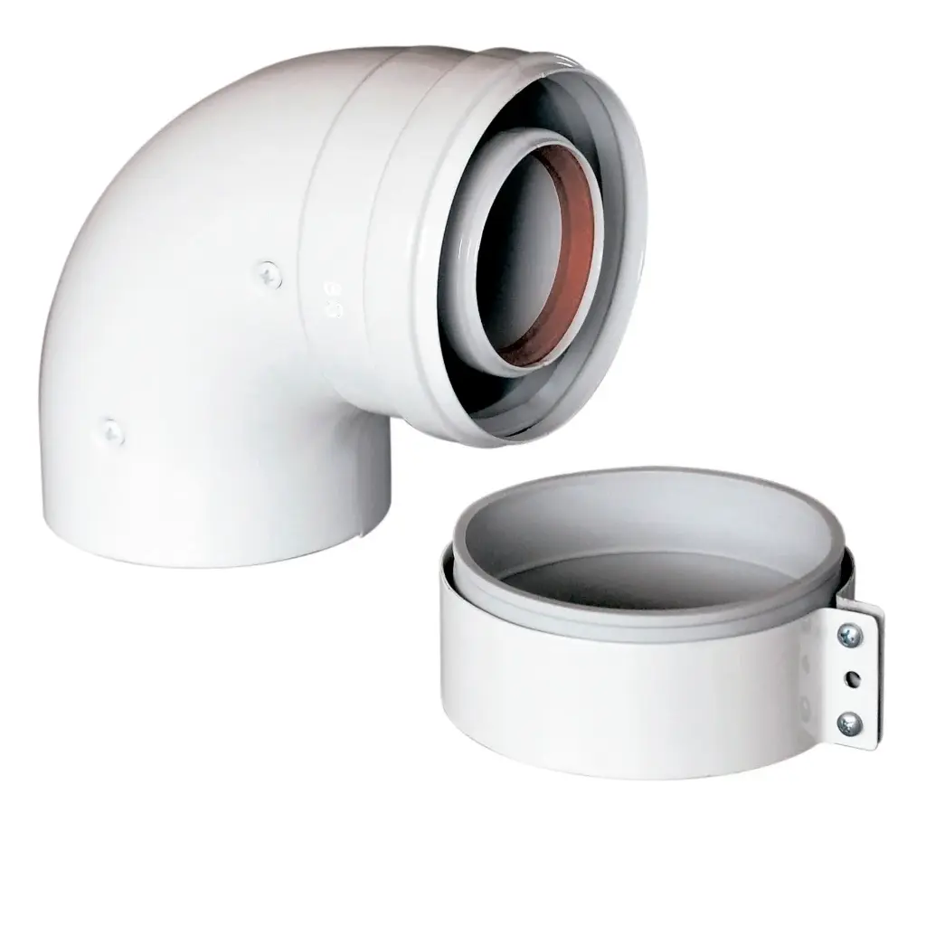Curva Coassiale Ø60/100 per Scaldacqua Baxi