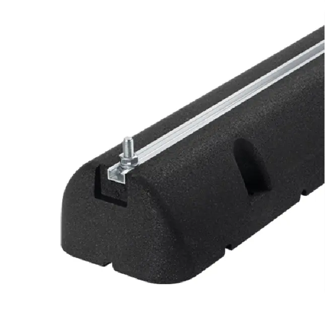 Supporti a Pavimento 2Pz in Gomma Nera per Climatizzatori L.600xP.160xH.95 mm