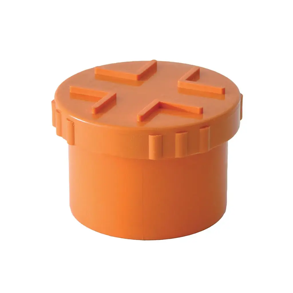 Tappo con Guarnizione PVC Rosso (Ø80)