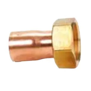 Codolo F con Dado Folle Sede Piana Rame a Saldare (18 x 3/4")