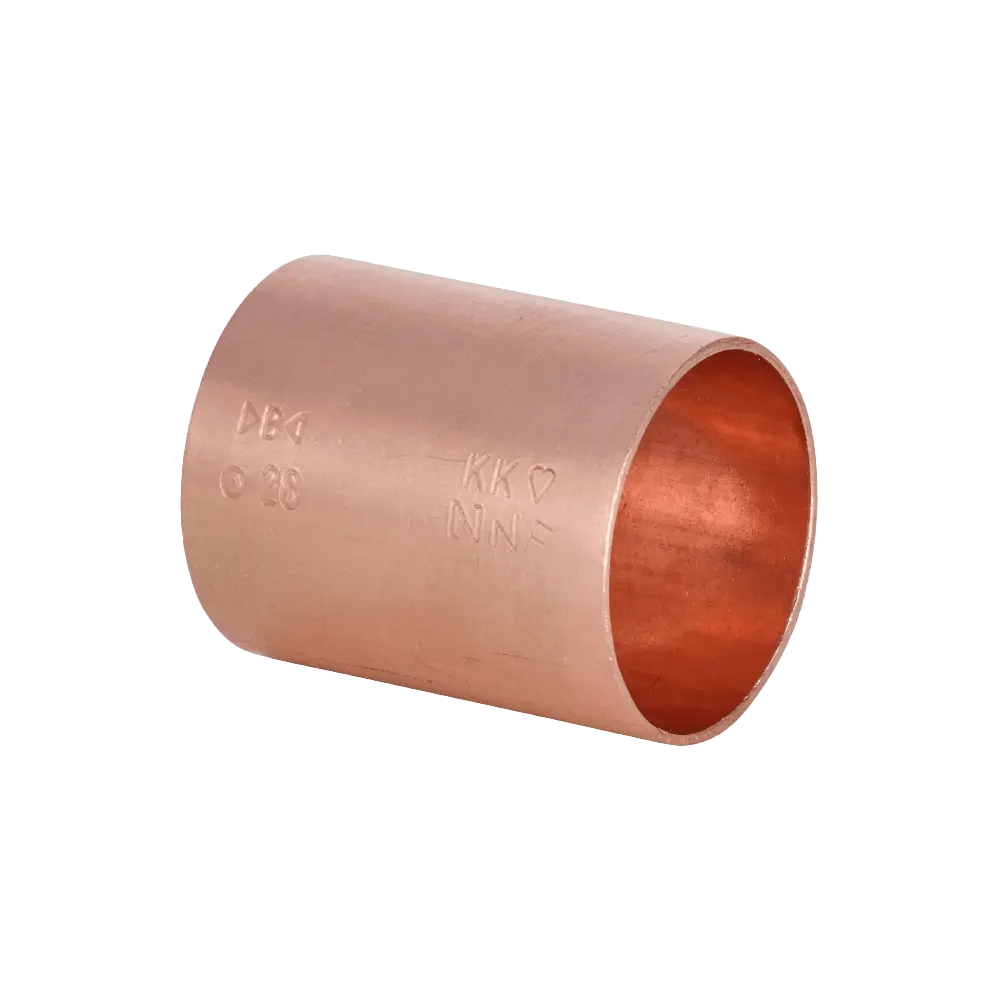 Manicotto con Battuta FF Rame a Saldare (Ø22)
