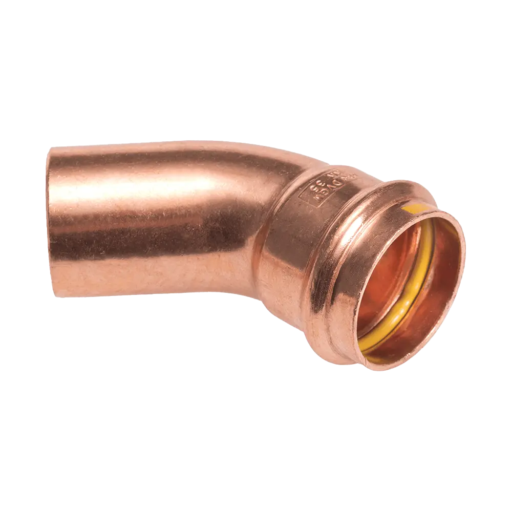Curva MF a 45° Rame a Pressare per Gas  (Ø15)