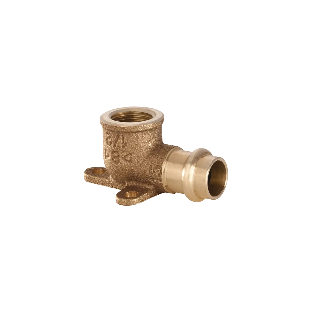 Gomito con Staffa 90° Bronzo a Pressare per Gas 