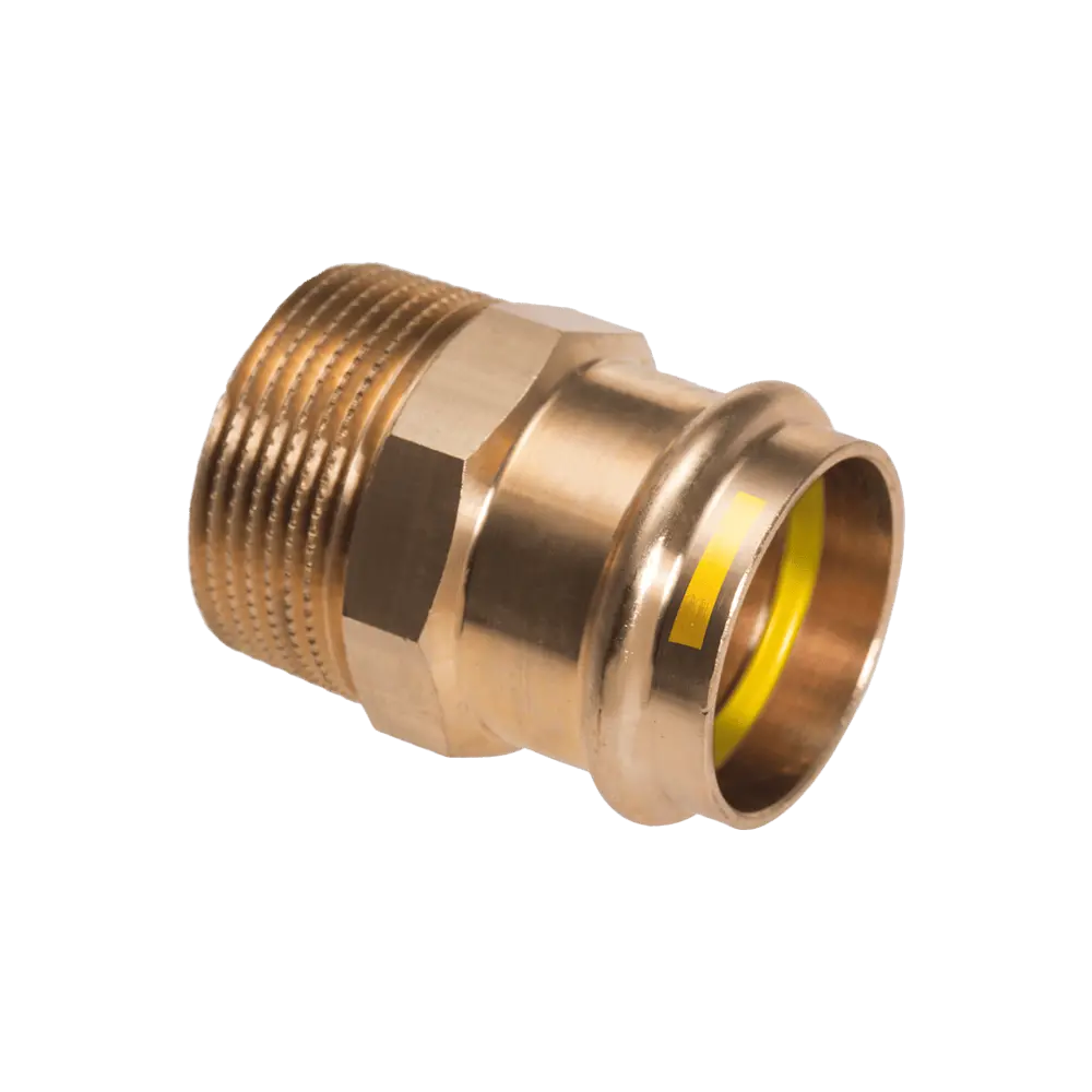 Raccordo M Bronzo a Pressare per Gas  (15 x 1/2")