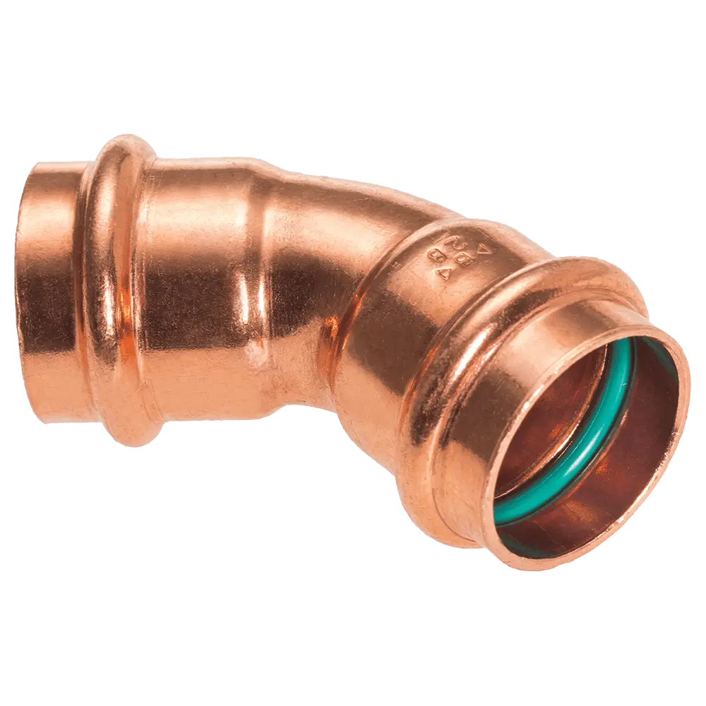 Curva FF a 45° Rame a Pressare per Solare  (Ø15)