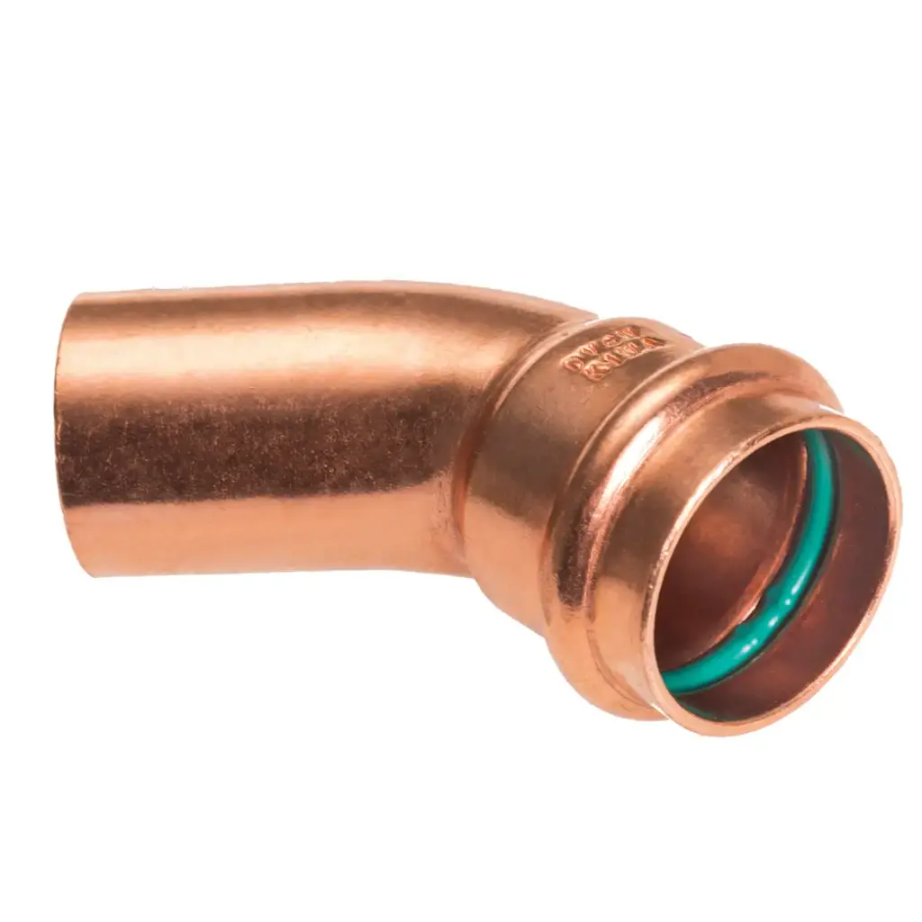 Curva MF a 45° Rame a Pressare per Solare   