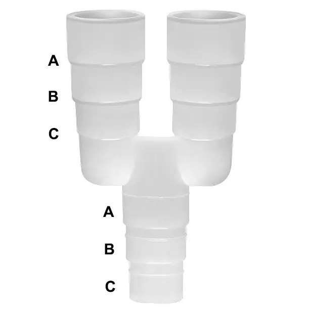Raccordo a "Y" Universale per Tubo Spiralato Scarico Condensa