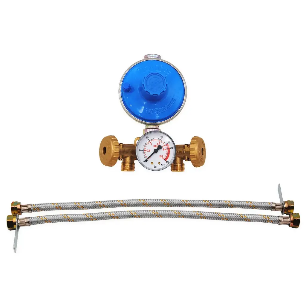 Minicentralina da 7Kg per 2 Bombole con Flessibili e Manometro