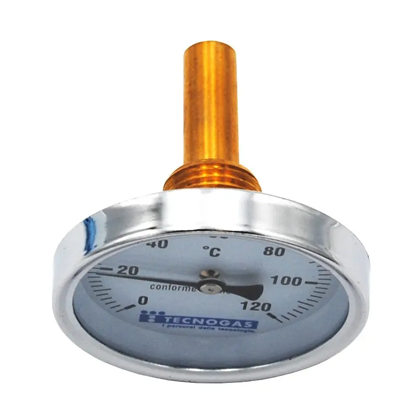 [R02898] Termometro ad Immersione Bimetallico con Pozzetto (50mm)