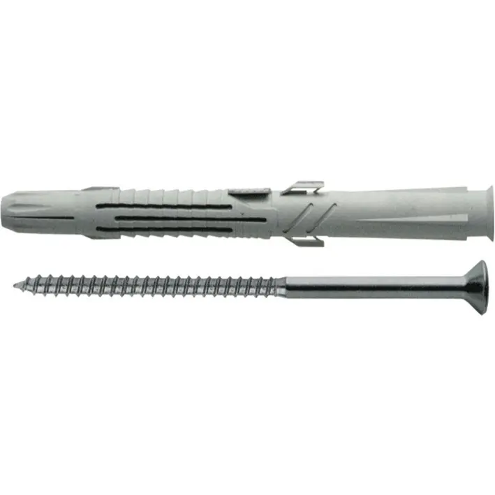 Tassello in Nylon con Vite Pozidrive in Acciaio Zincata - Elematic Serie T88/V (Ø8 x 80mm)