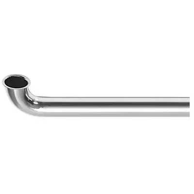 Cannotto Curvo con Flangia in Ottone Cromato L.250