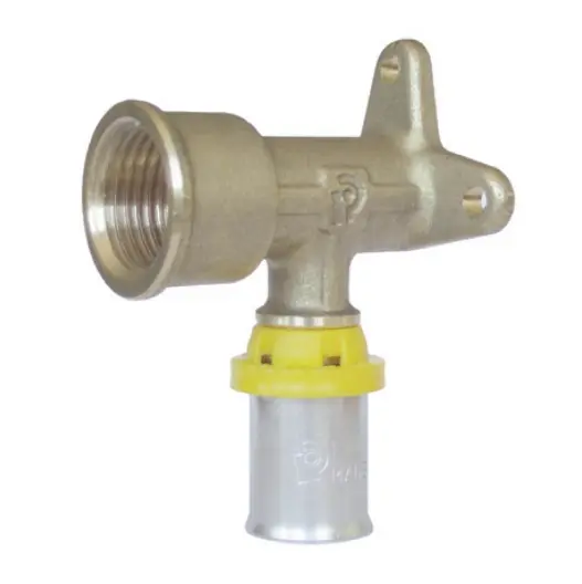 Gomito Flangiato Femmina a Pressare Multistrato Gas (1/2" x 16-2mm)