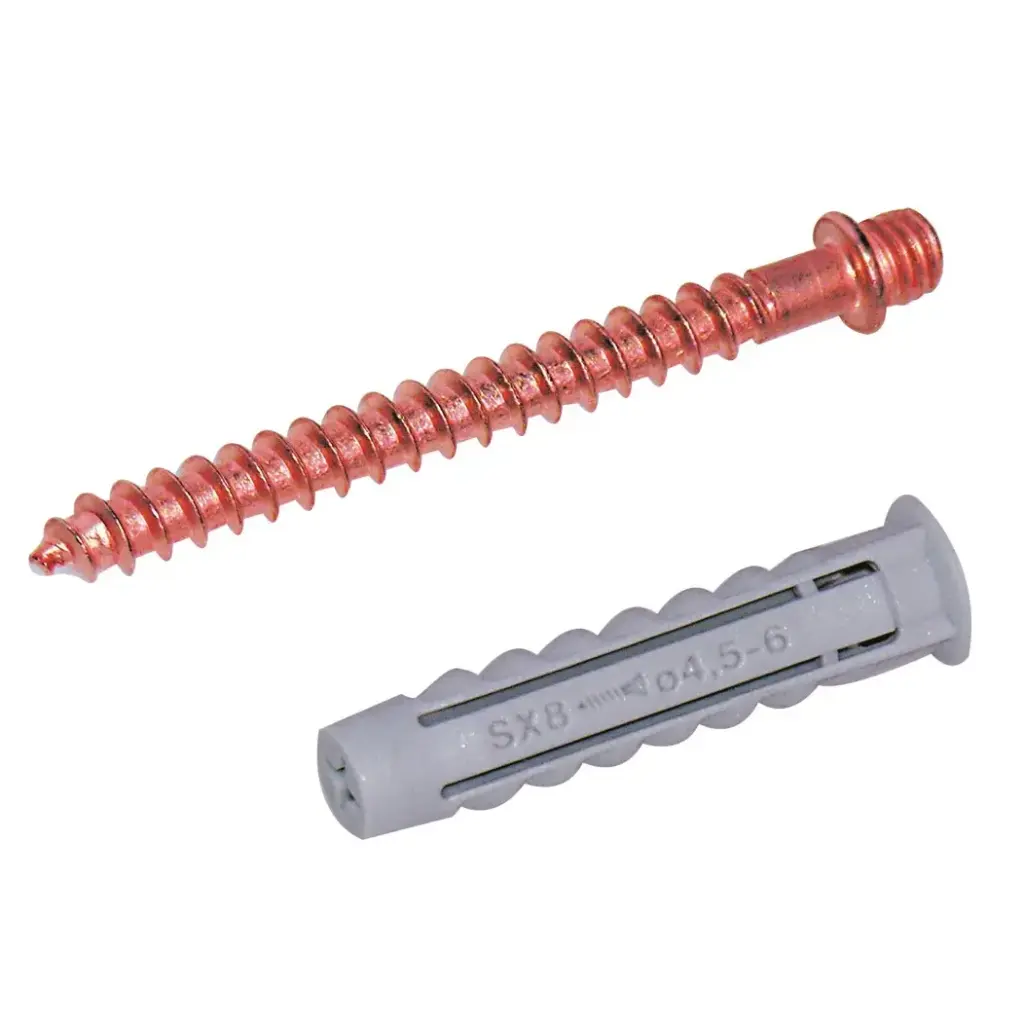 Tassello e Vite in Ottone Ramato per Collare in Rame