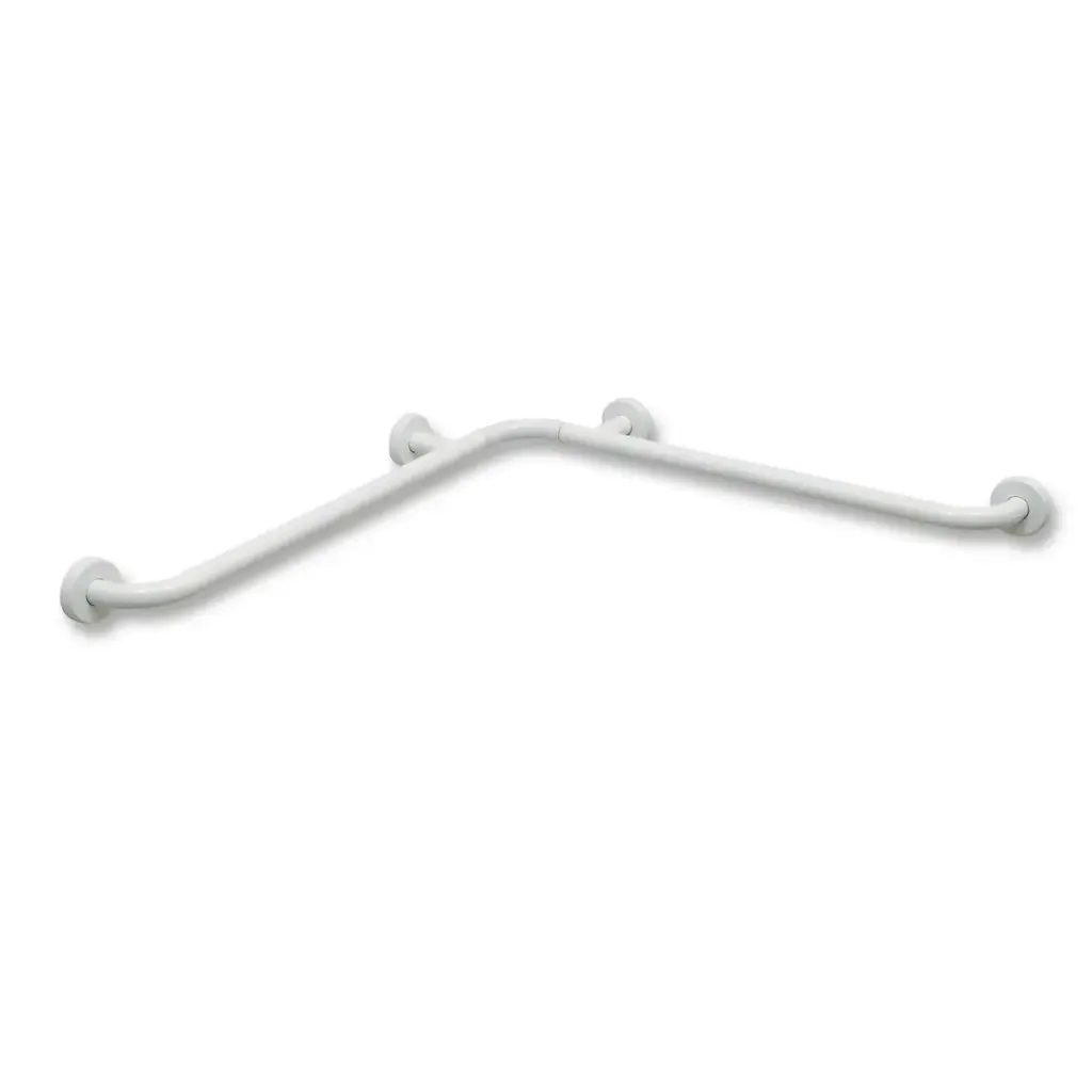 Corrimano ad Angolo 75x75cm per Disabili in Acciaio Zincato Verniciato