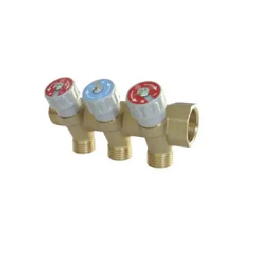 Collettore con Rubinetti interasse 36mm uscite Ø1/2"