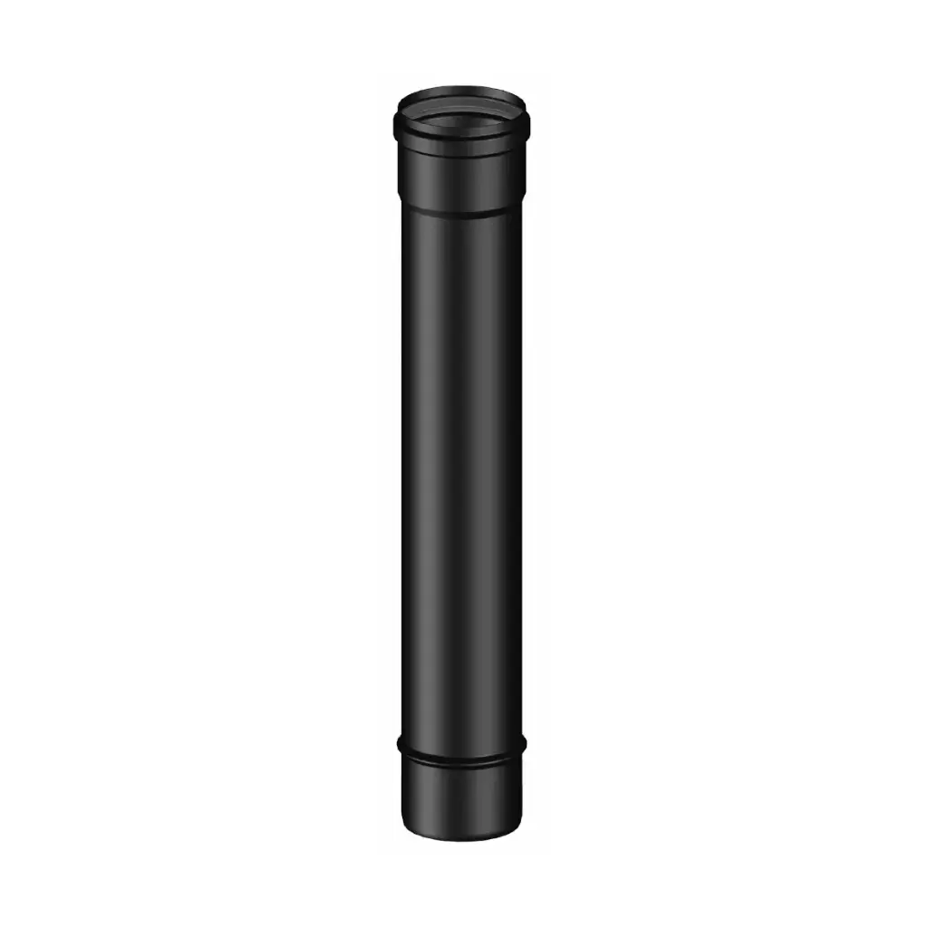 Tubo Monoparete in Acciaio al Carbonio Smaltato Nero Opaco per Stufe a Pellet (250 mm)