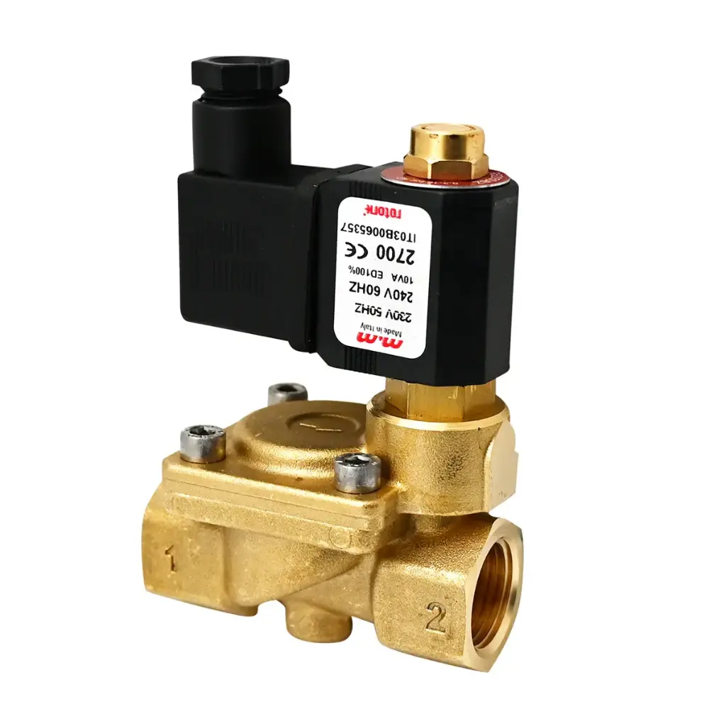 Elettrovalvola per Acqua Normalmente Chiusa con Bobina e Connettore