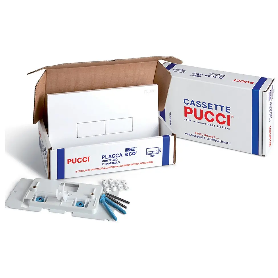 Pucci Kit per Cassette dal 1992 al 2010 Placca di Comando Eco Bianca sp.12mm art.80179560