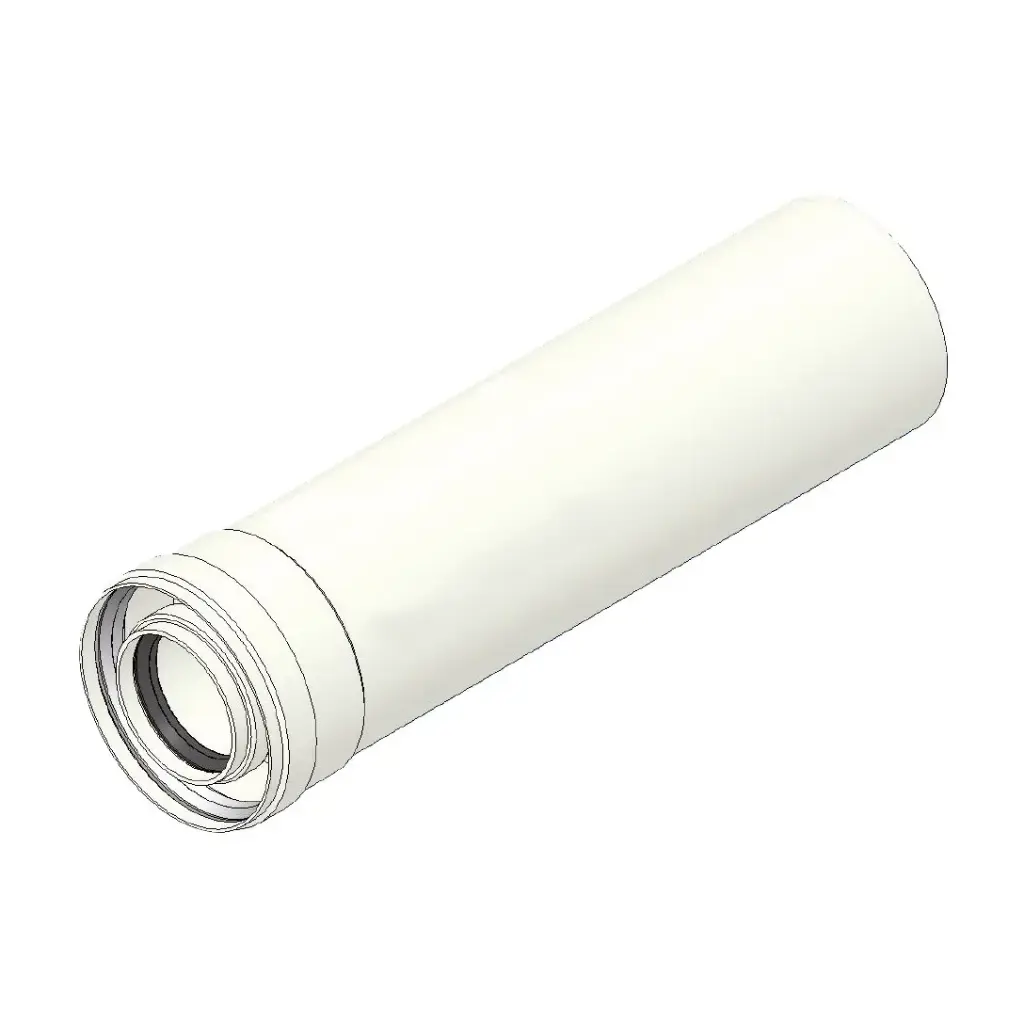Tubo Prolunga Coassiale Ø60/100 in Alluminio Esterno - PP Interno (250 mm)