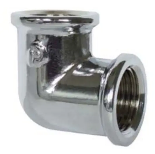 Gomito FF Ottone Cromato (3/8")