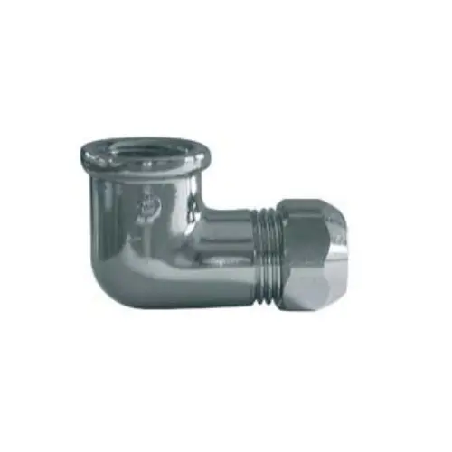 Gomito F per Tubo Rame Ottone Cromato