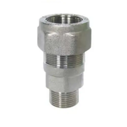 Raccordo M Rapido in Ottone Nikelato per Tubo Zincato (1/2")