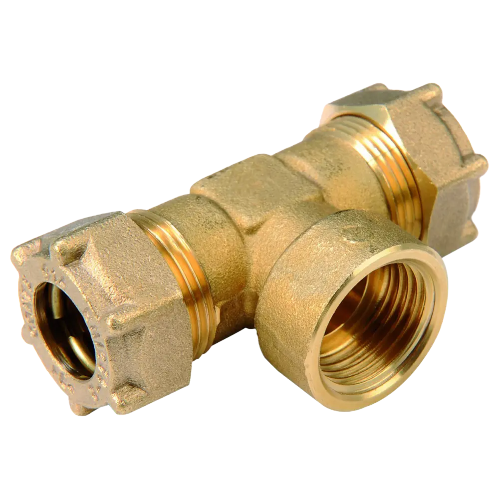 Tee F a Compressione Tenuta Oring (10 x 1/2")