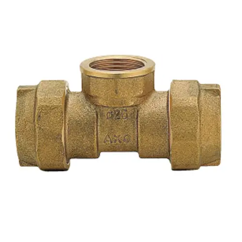Tee F in Ottone per Tubo Polietilene