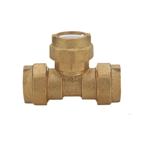 Tee in Ottone per Tubo Polietilene