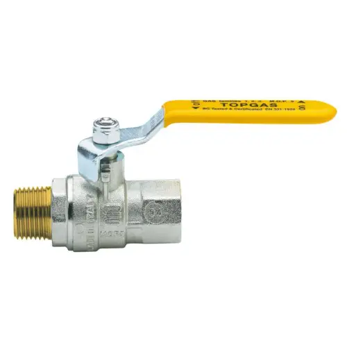 Valvola a Sfera MF per Gas con Leva Lunga (1/2")