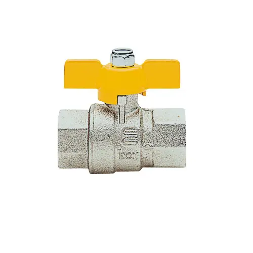 Valvola a Sfera FF per Gas con Leva Farfalla (1/2")